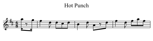 Hot Punch - staff notation