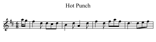 Hot Punch - staff notation