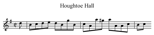 Houghtoe Hall - staff notation