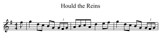 Hould the Reins - staff notation