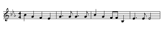 Hound Dog Song - staff notation