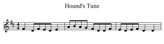 Hound's Tune - staff notation