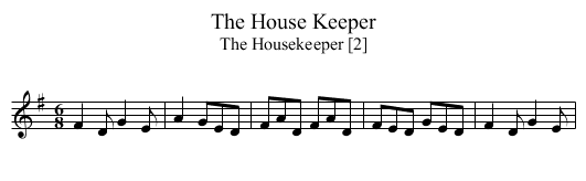 House Keeper, The - staff notation