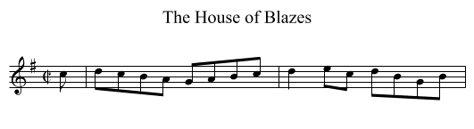 House of Blazes, The - staff notation