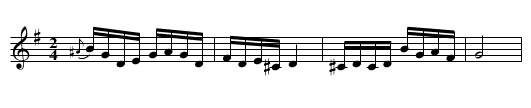 House of David Blues - staff notation