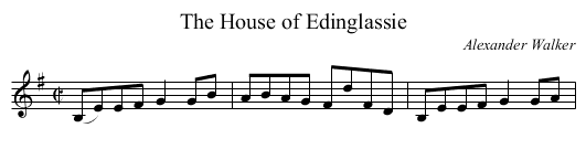 House of Edinglassie, The - staff notation