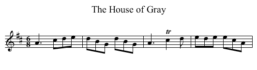 House of Gray, The - staff notation