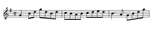 House on the Hill, The - staff notation