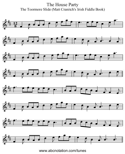 House Party, The - staff notation