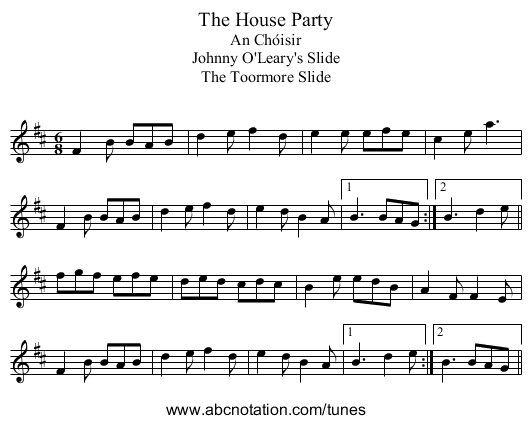 House Party, The - staff notation