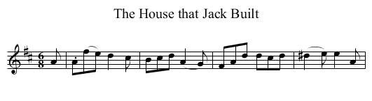House that Jack Built, The - staff notation