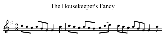 Housekeeper's Fancy, The - staff notation