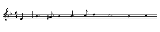 Houte k... met Klompen - staff notation