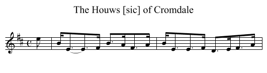Houws [sic] of Cromdale, The - staff notation