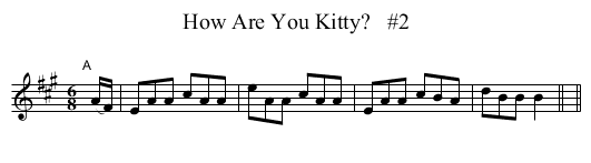 How Are You Kitty?   #2 - staff notation