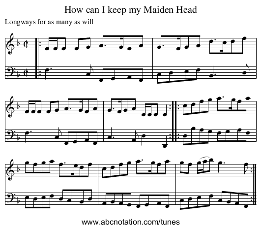 How can I keep my Maiden Head - staff notation
