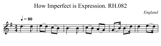 How Imperfect is Expression. RH.082 - staff notation