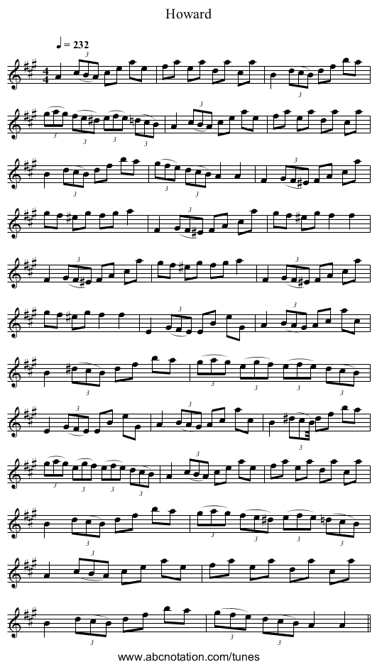 Howard - staff notation