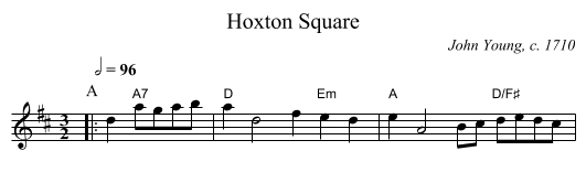Hoxton Square - staff notation