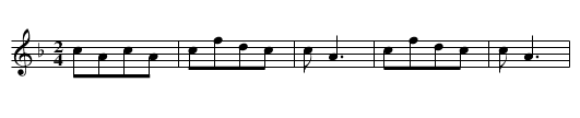 Hualezhetou huanatou - staff notation