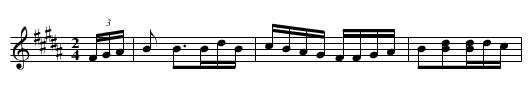HUFF'S HORNPIPE - staff notation