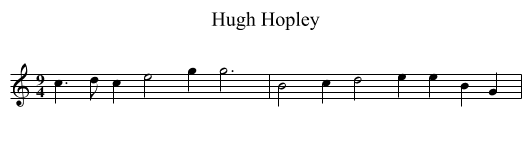 Hugh Hopley - staff notation