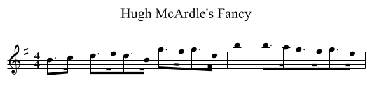 Hugh McArdle's Fancy - staff notation