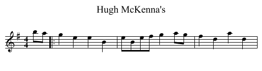 Hugh McKenna's - staff notation