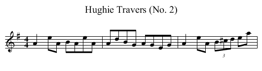 Hughie Travers (No. 2) - staff notation