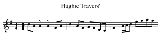 Hughie Travers' - staff notation