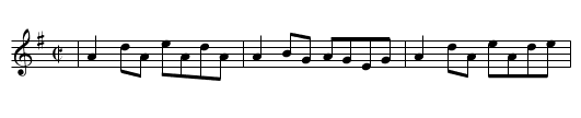 Hughie Traver's - staff notation