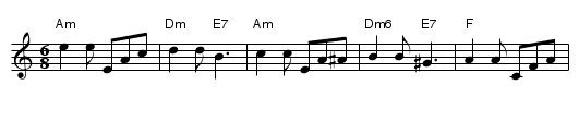 Hugh's Happy - staff notation