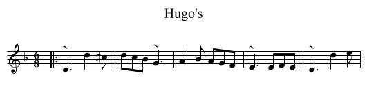 Hugo's - staff notation