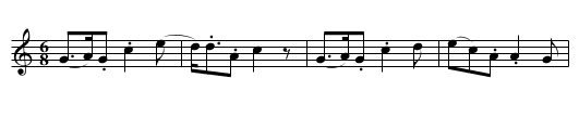 Huish the Cat - staff notation