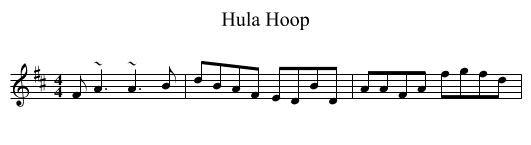 Hula Hoop - staff notation