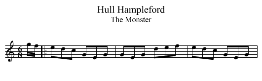 Hull Hampleford - staff notation