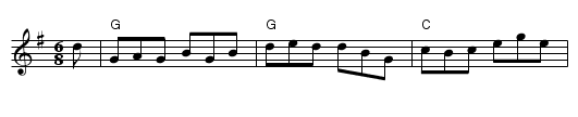 Hullichan Jig - staff notation