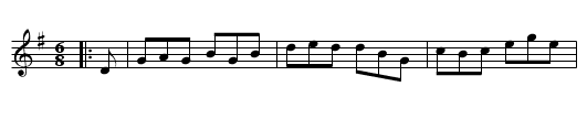 Hullichan Jig - staff notation