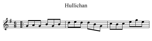 Hullichan - staff notation