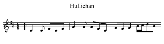 Hullichan - staff notation