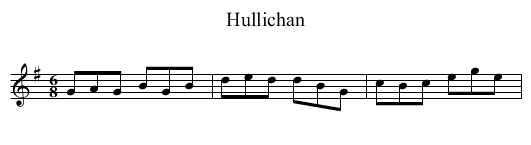 Hullichan - staff notation