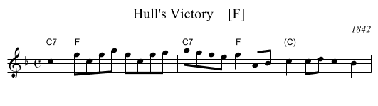 Hull's Victory    [F] - staff notation