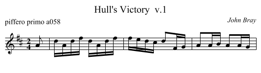 Hull's Victory  v.1 - staff notation