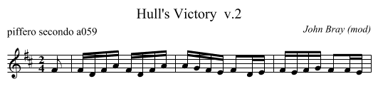 Hull's Victory  v.2 - staff notation