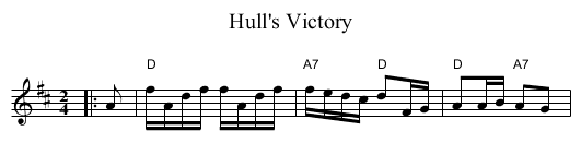Hull's Victory - staff notation