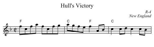 Hull's Victory - staff notation