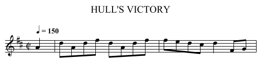 HULL'S VICTORY - staff notation