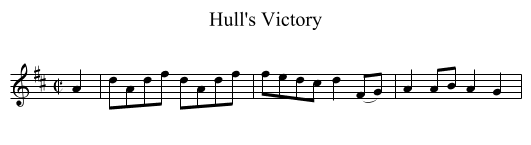 Hull's Victory - staff notation