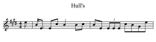 Hull's - staff notation