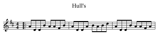 Hull's - staff notation